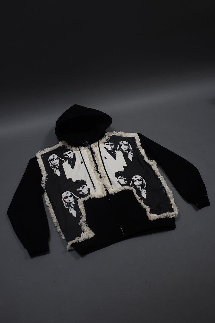 Scareface x Elvira Zip up BLACK